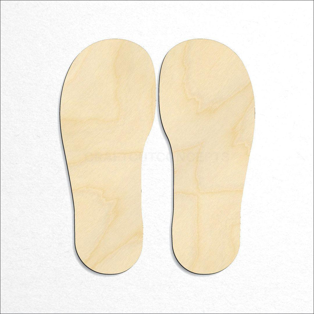 Wooden Flip Flops craft shape available in sizes of 1 inch and up