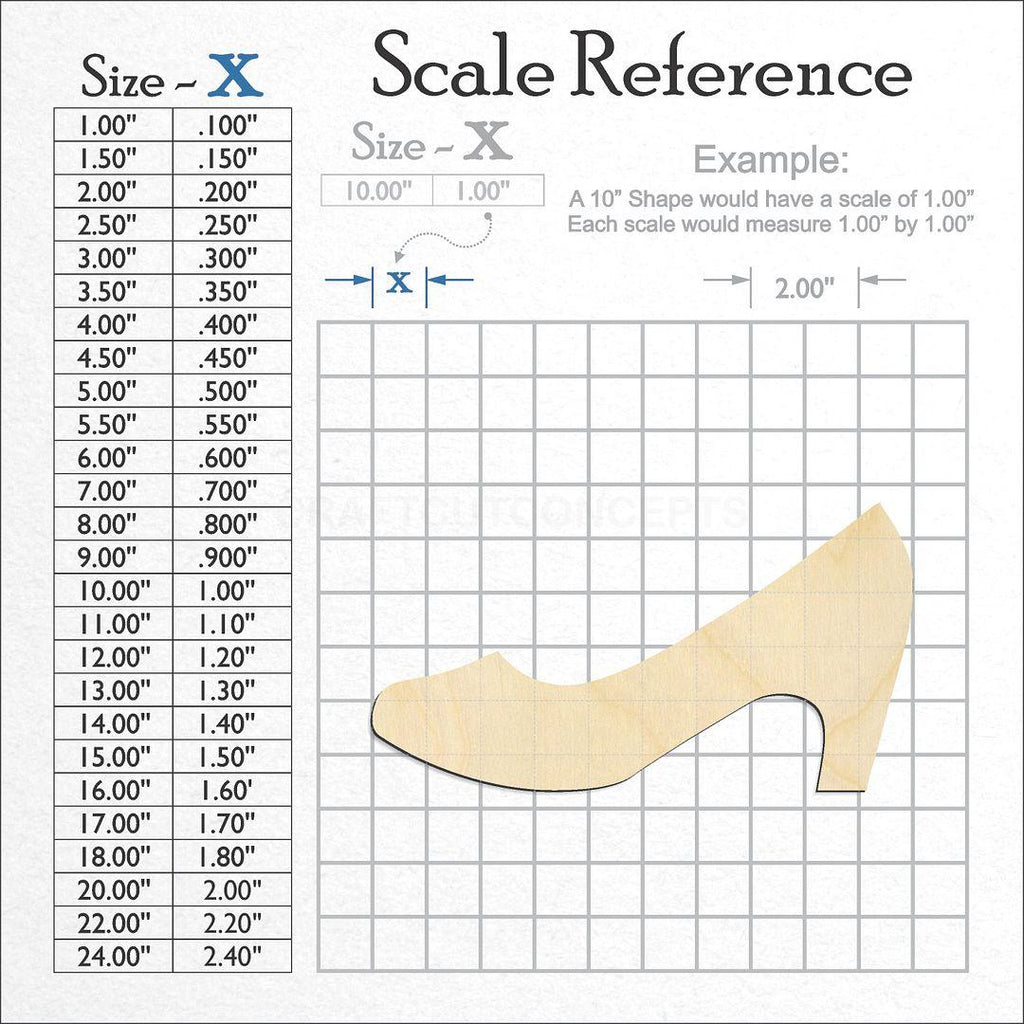 A scale and graph image showing a wood Heals craft blank