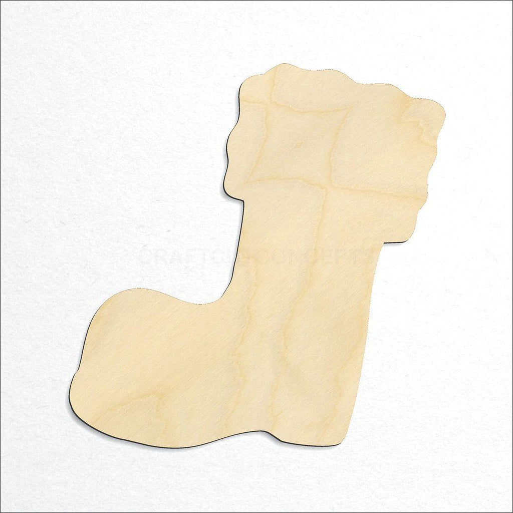 Wooden Winter Santa Boot craft shape available in sizes of 1 inch and up