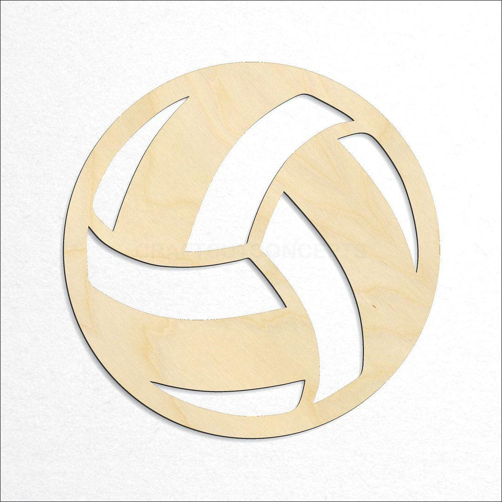 Wooden Volley Ball craft shape available in sizes of 2 inch and up
