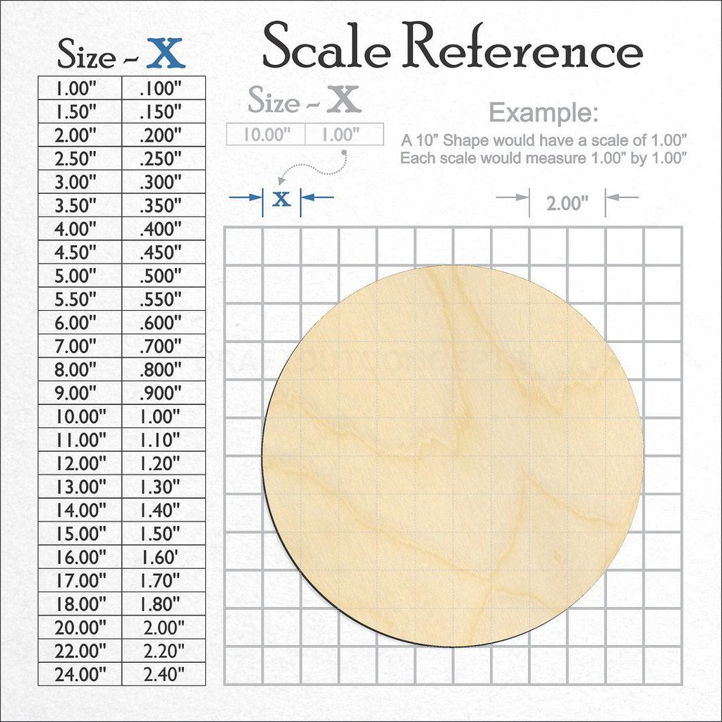 A scale and graph image showing a wood Volley Ball craft blank