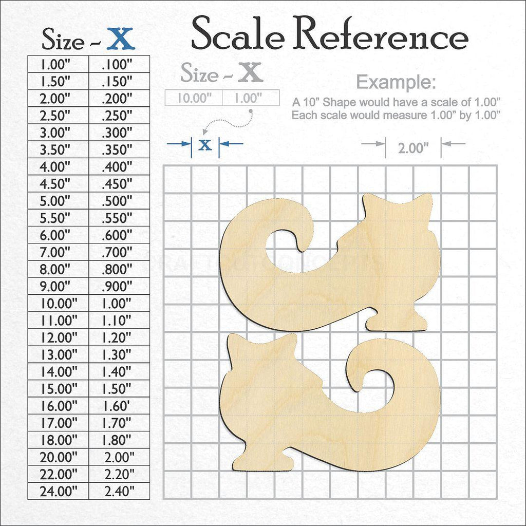 A scale and graph image showing a wood Witch Shoes craft blank