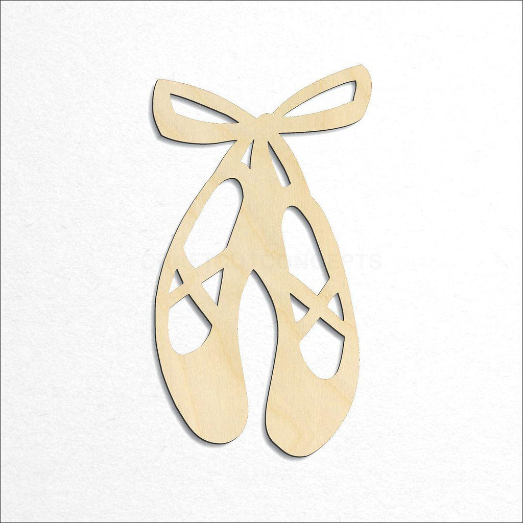 Wooden Ballet Slippers craft shape available in sizes of 3 inch and up