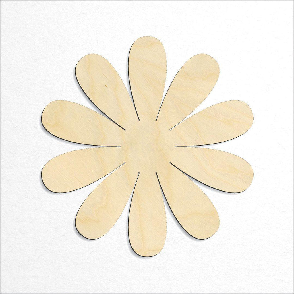 Wooden Daisy craft shape available in sizes of 1 inch and up