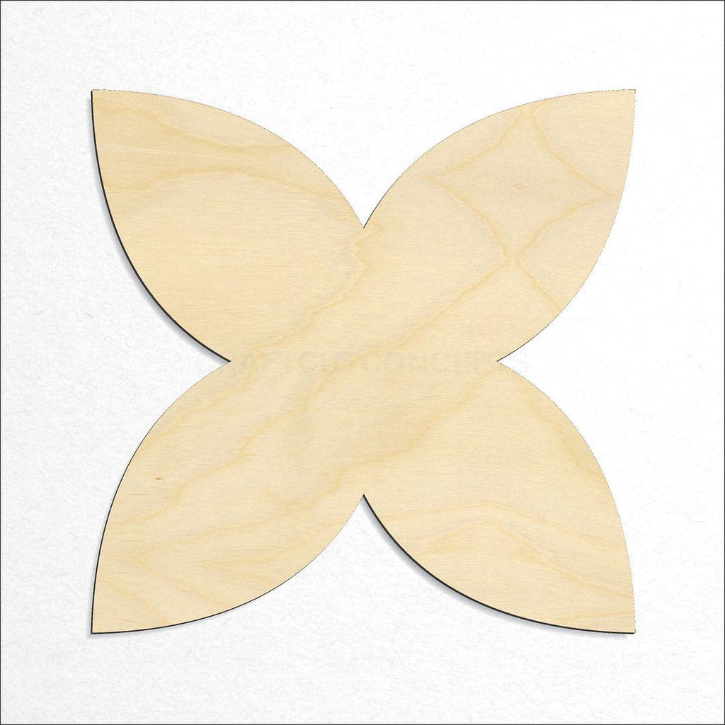 Wooden Flower Pedal craft shape available in sizes of 1 inch and up