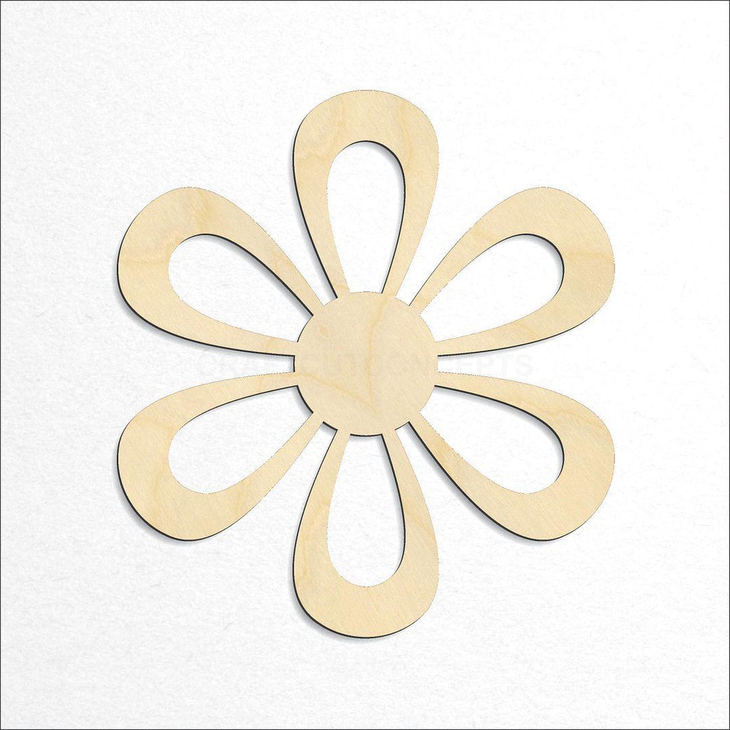 Wooden Flower craft shape available in sizes of 3 inch and up