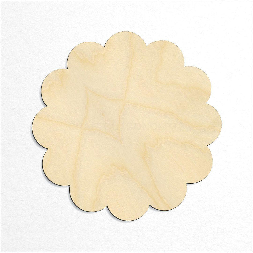 Wooden Flower craft shape available in sizes of 1 inch and up