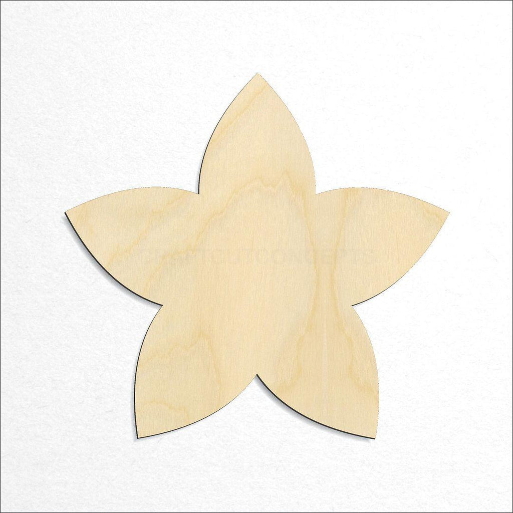 Wooden Flower craft shape available in sizes of 1 inch and up