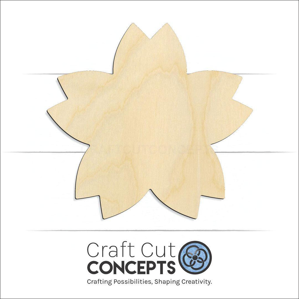 Craft Cut Concepts Logo under a wood Sakura Cherry Blossom Flower craft shape and blank