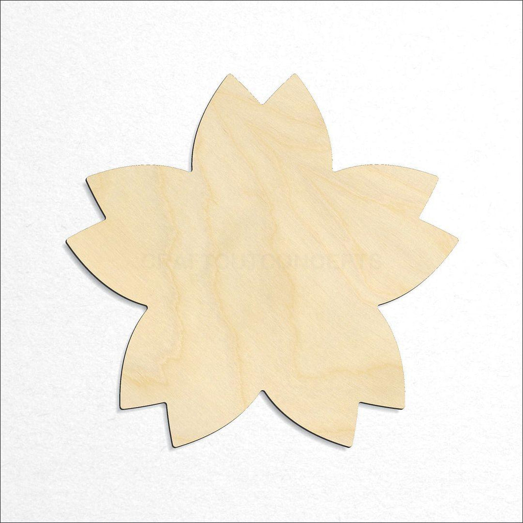 Wooden Sakura Cherry Blossom Flower craft shape available in sizes of 1 inch and up