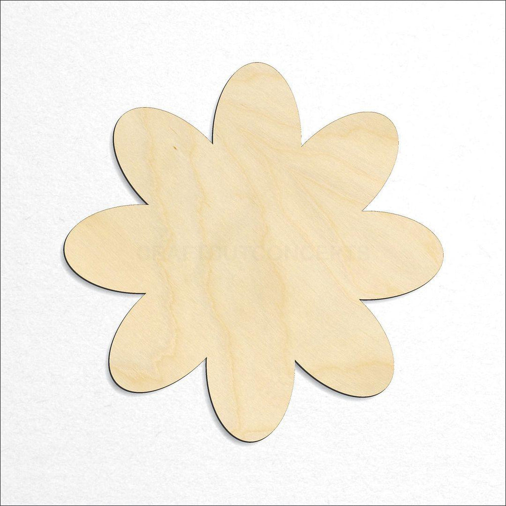 Wooden Daisy Pedal craft shape available in sizes of 1 inch and up