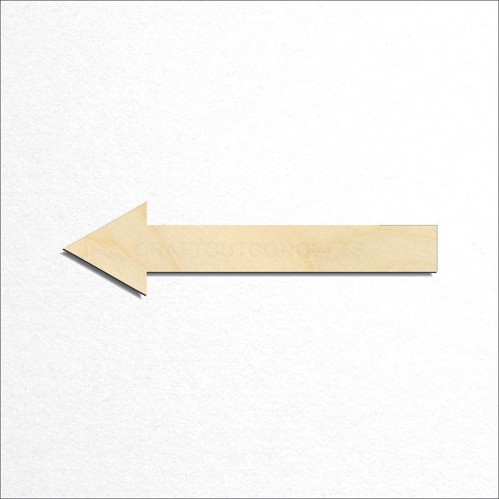 Wooden Long Arrow craft shape available in sizes of 1 inch and up