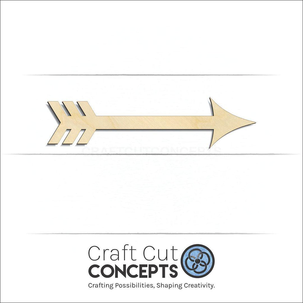 Craft Cut Concepts Logo under a wood Decorative Arrow craft shape and blank