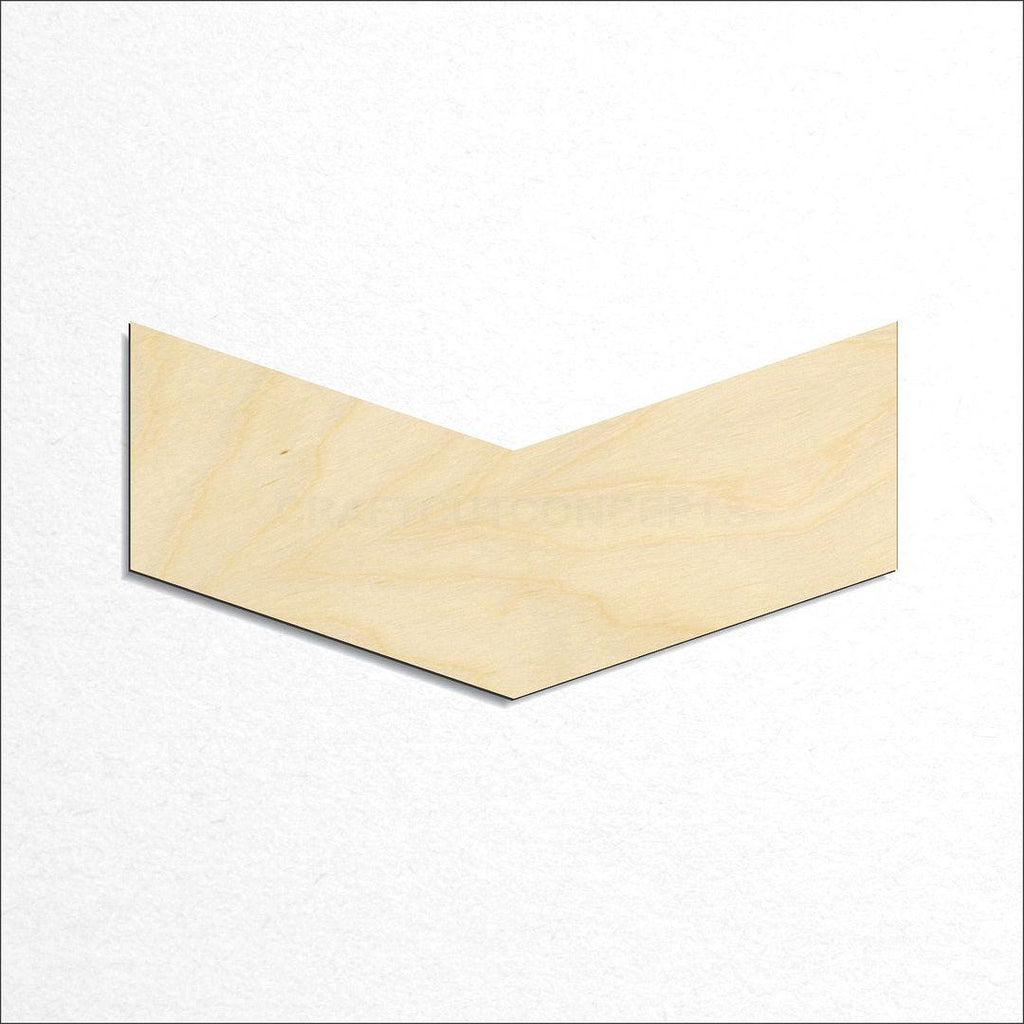 Wooden Chevron Arrow craft shape available in sizes of 1 inch and up