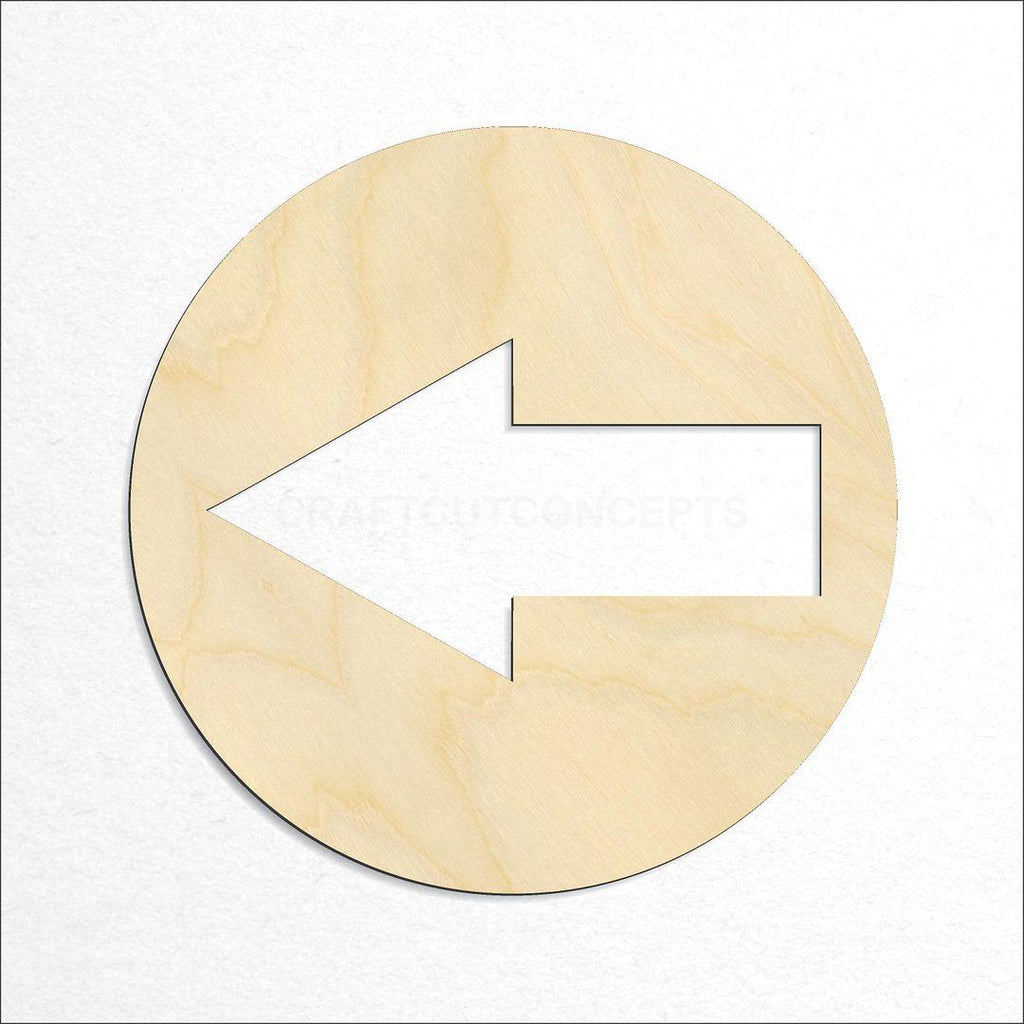 Wooden Circled Arrow craft shape available in sizes of 1 inch and up
