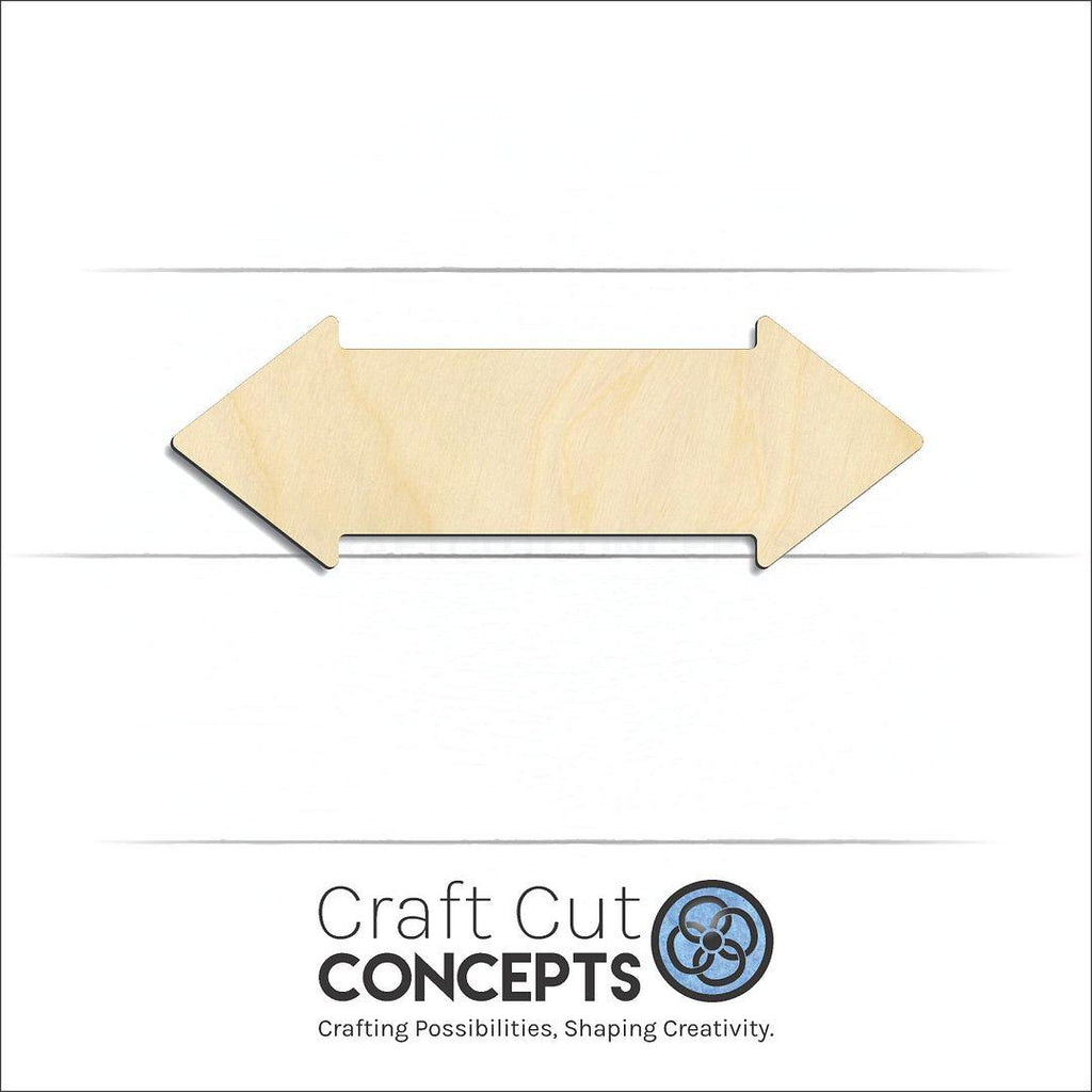 Craft Cut Concepts Logo under a wood Arrow Head craft shape and blank