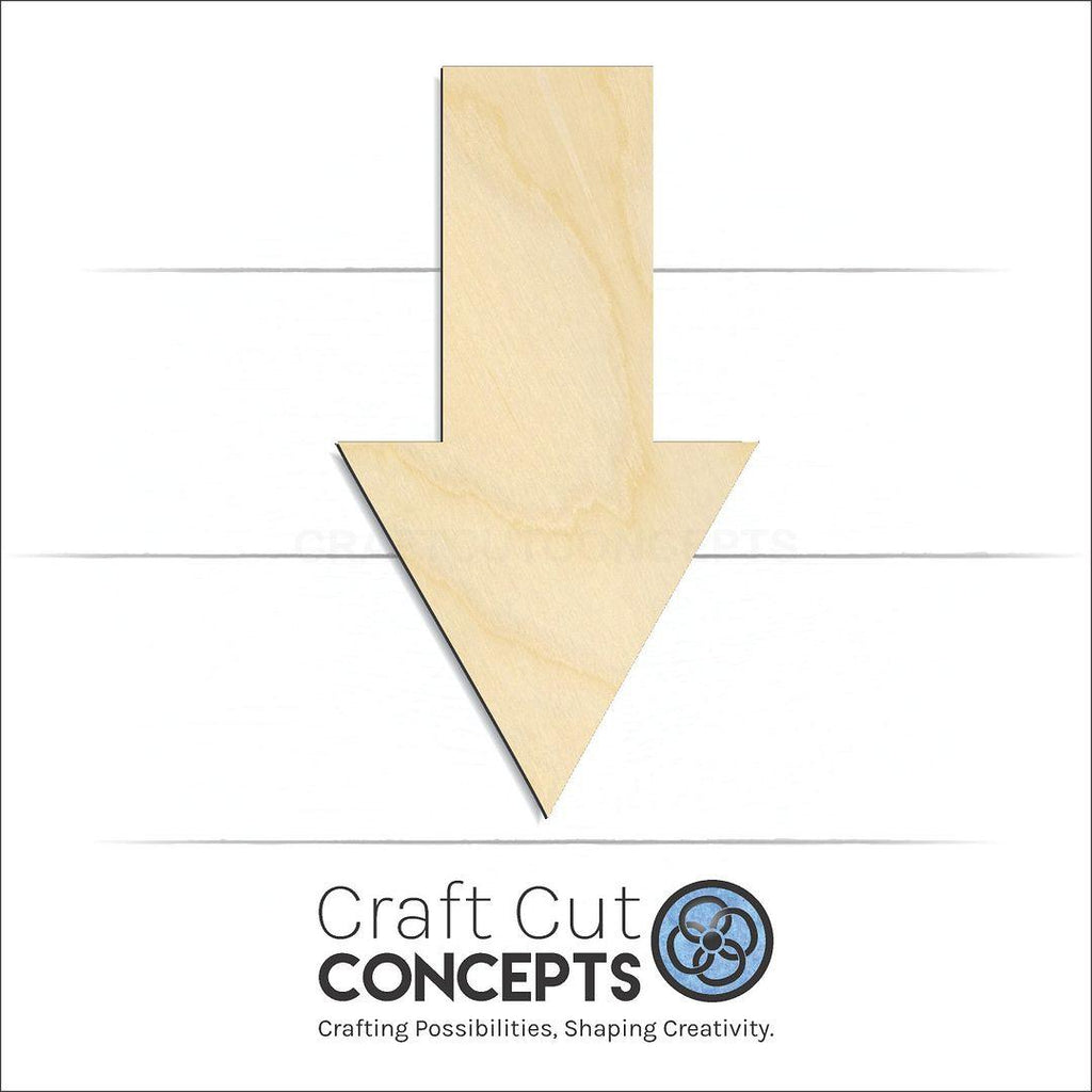 Craft Cut Concepts Logo under a wood Arrow craft shape and blank