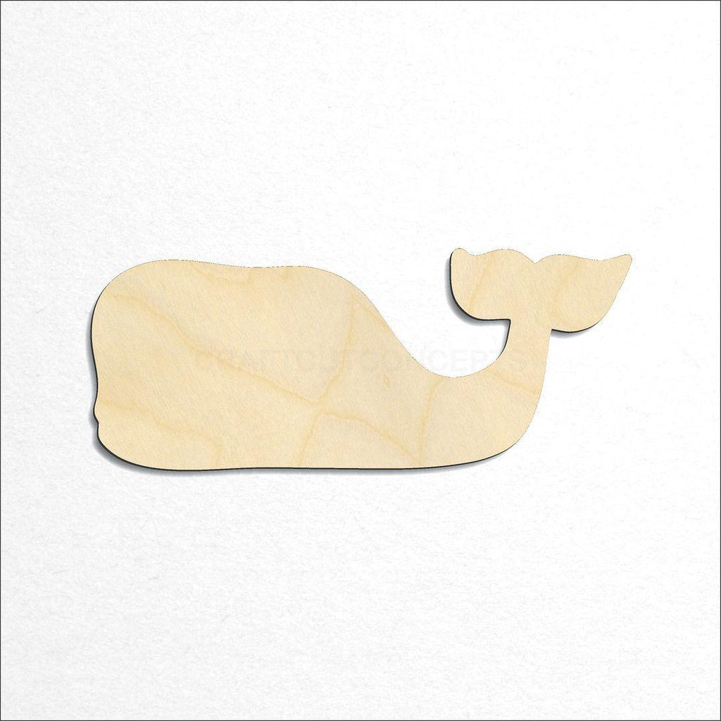 Wooden Cartoon Whale craft shape available in sizes of 2 inch and up