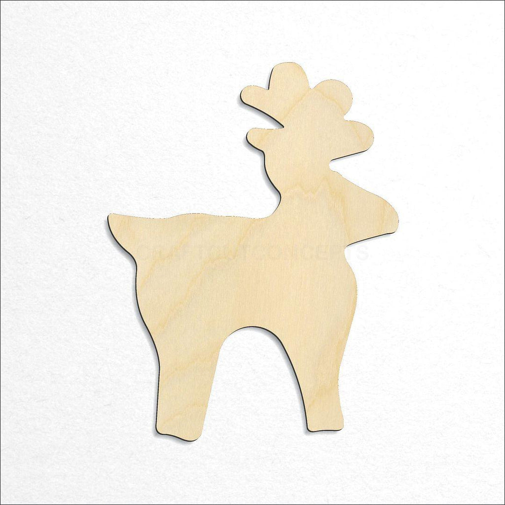 Wooden Christmas Reindeer craft shape available in sizes of 1 inch and up