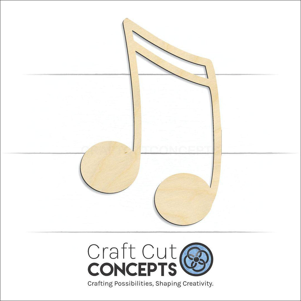 Craft Cut Concepts Logo under a wood Music Note-2 craft shape and blank