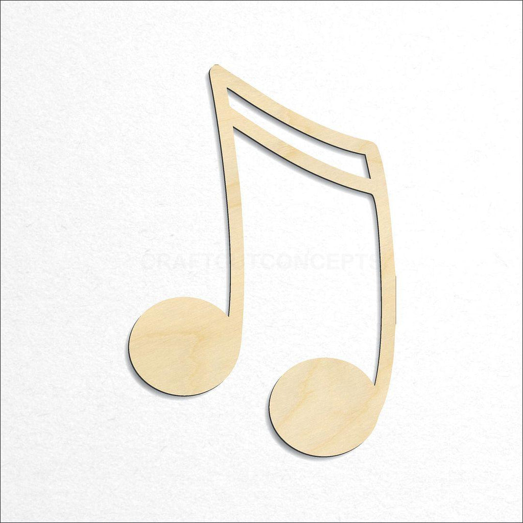 Wooden Music Note-2 craft shape available in sizes of 2 inch and up