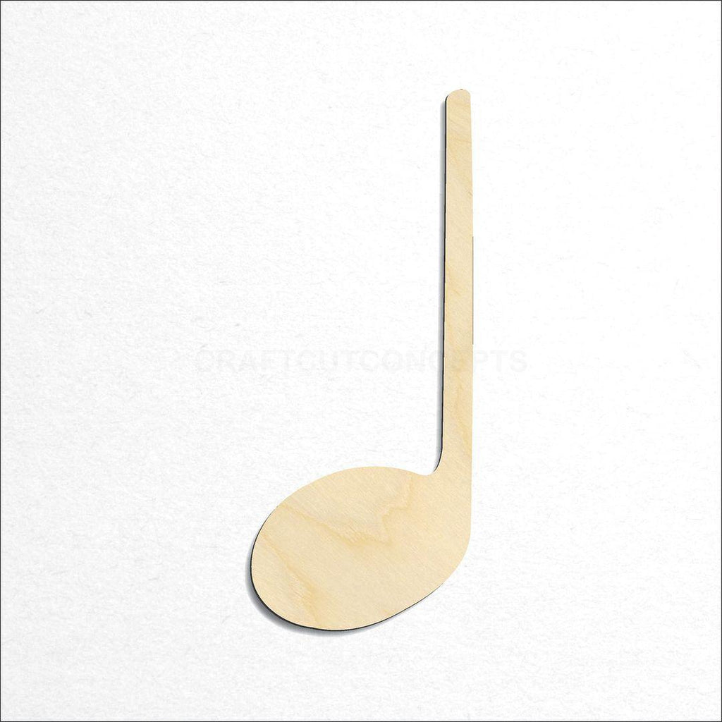 Wooden Quarter Note craft shape available in sizes of 2 inch and up