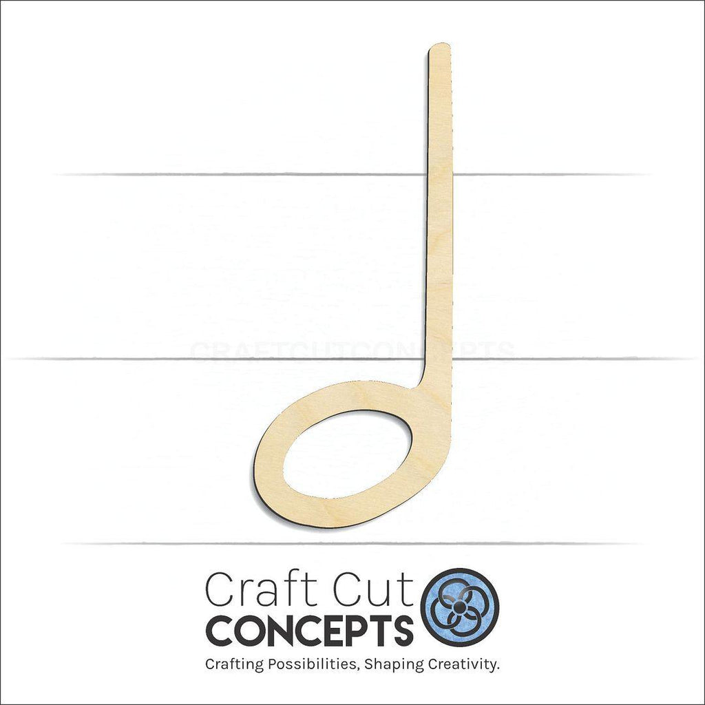 Craft Cut Concepts Logo under a wood Half Note craft shape and blank