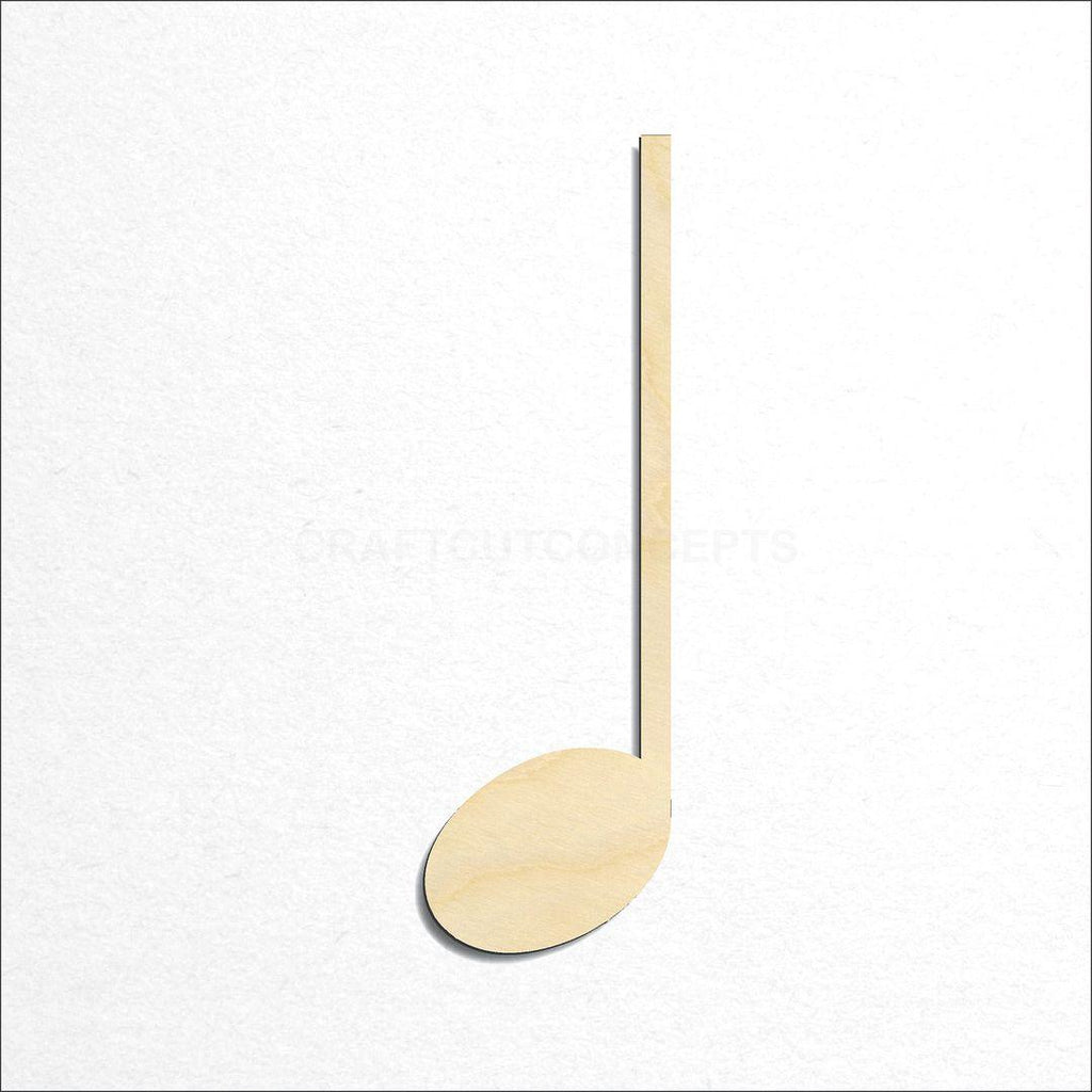 Wooden Quarter Note craft shape available in sizes of 4 inch and up