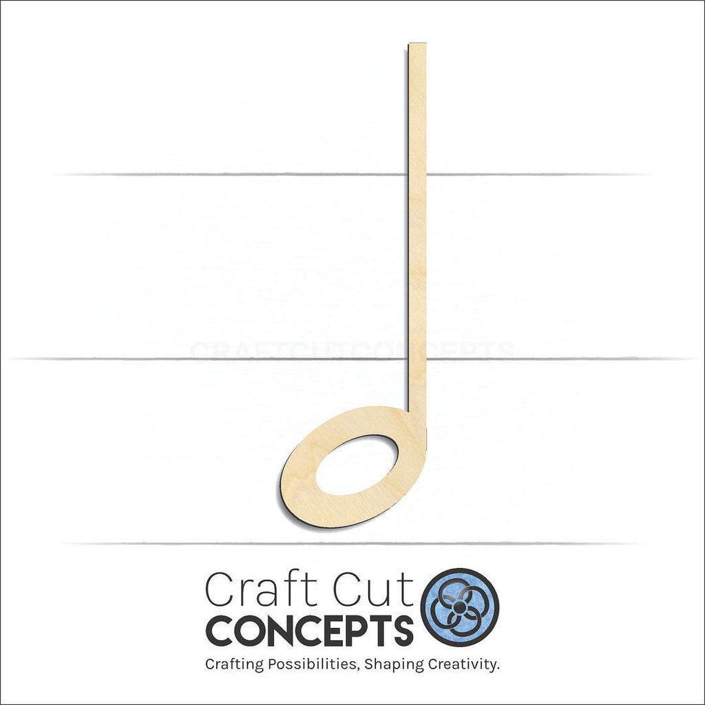 Craft Cut Concepts Logo under a wood Half Clef craft shape and blank