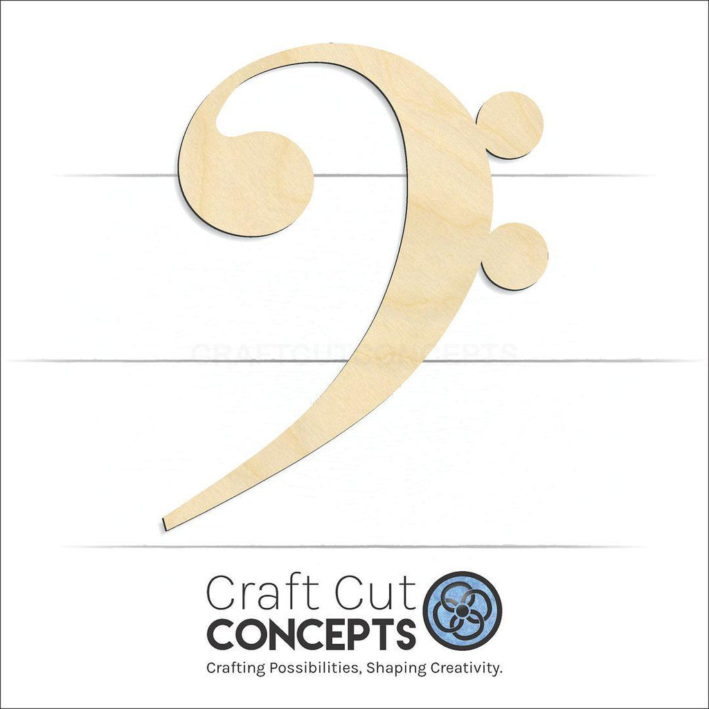 Craft Cut Concepts Logo under a wood Bass Note craft shape and blank