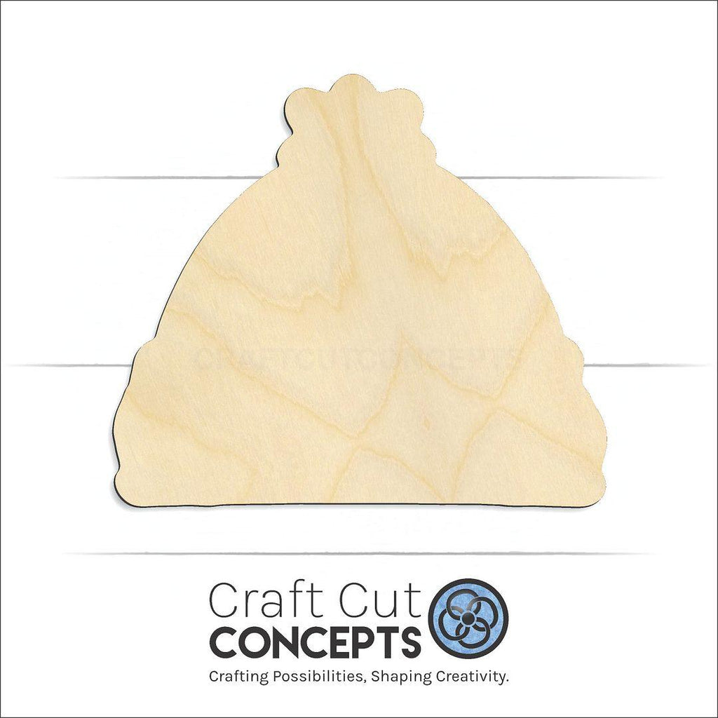 Craft Cut Concepts Logo under a wood Winter Hat craft shape and blank