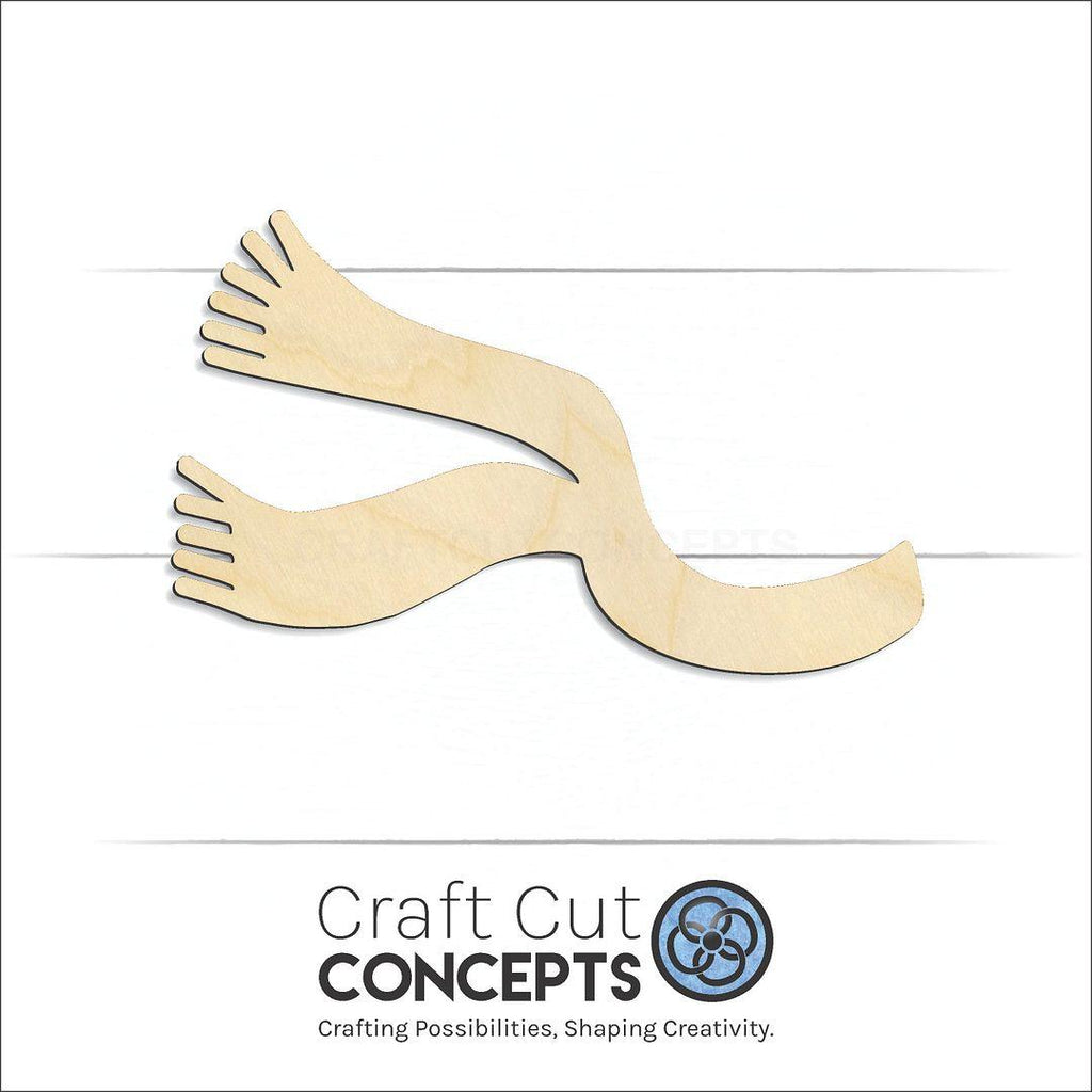 Craft Cut Concepts Logo under a wood Scarf craft shape and blank