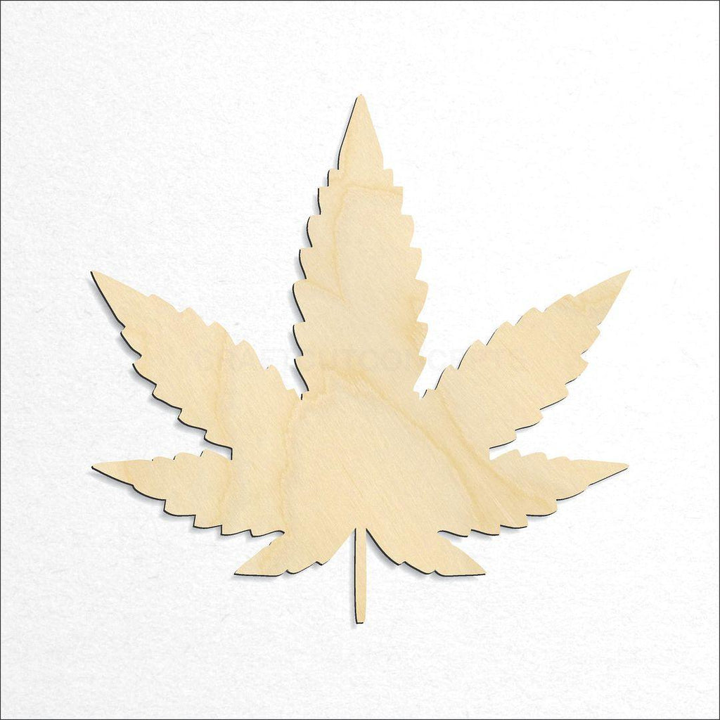 Wooden Weed Leaf craft shape available in sizes of 2 inch and up