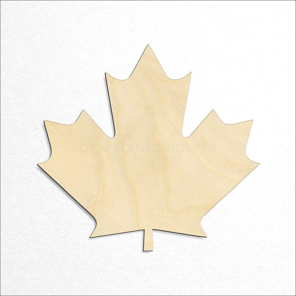 Wooden CAD Maple Leaf craft shape available in sizes of 2 inch and up