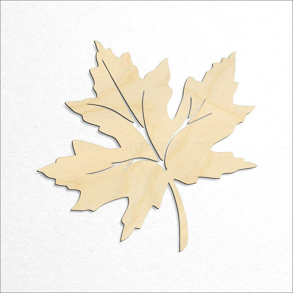 Wooden Detailed Maple Leaf craft shape available in sizes of 3 inch and up