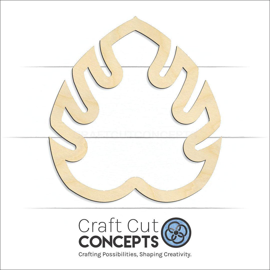 Craft Cut Concepts Logo under a wood Hollow Palm Leaf craft shape and blank