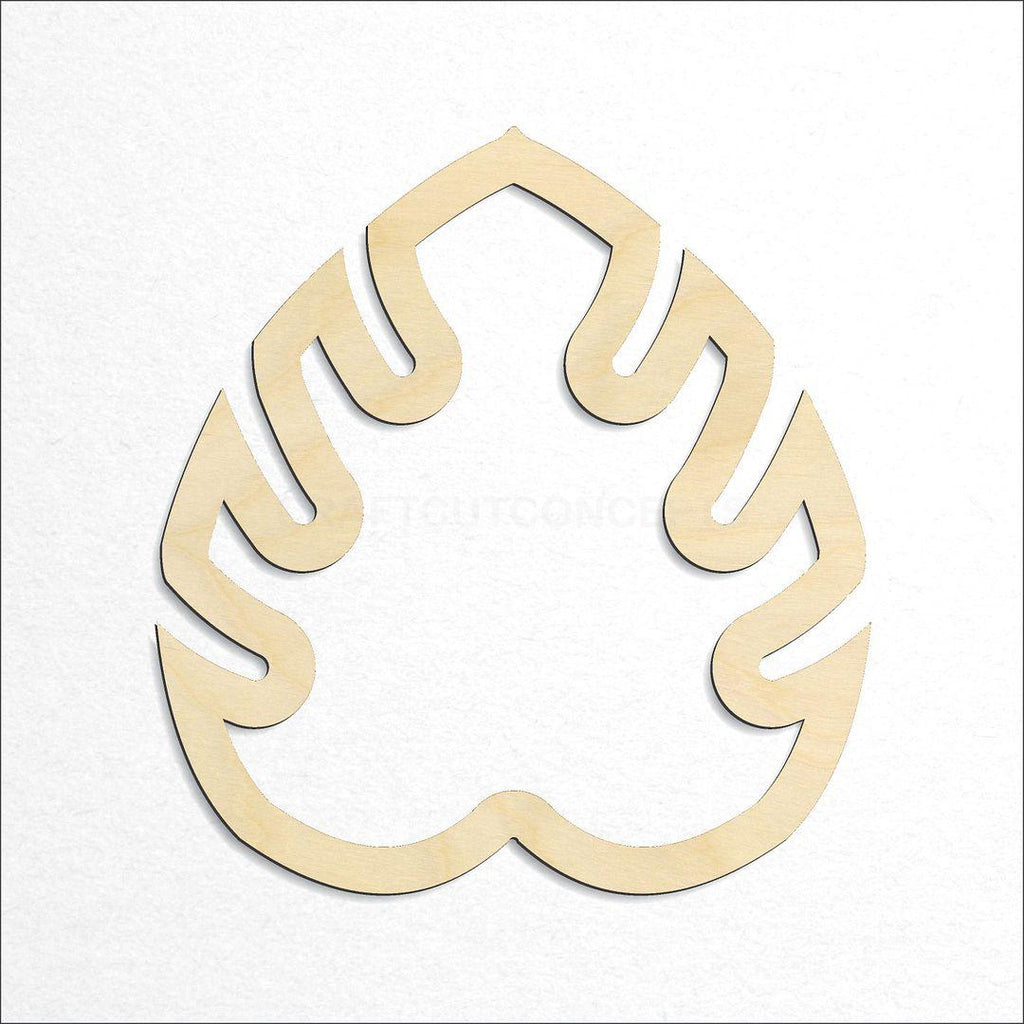 Wooden Hollow Palm Leaf craft shape available in sizes of 2 inch and up