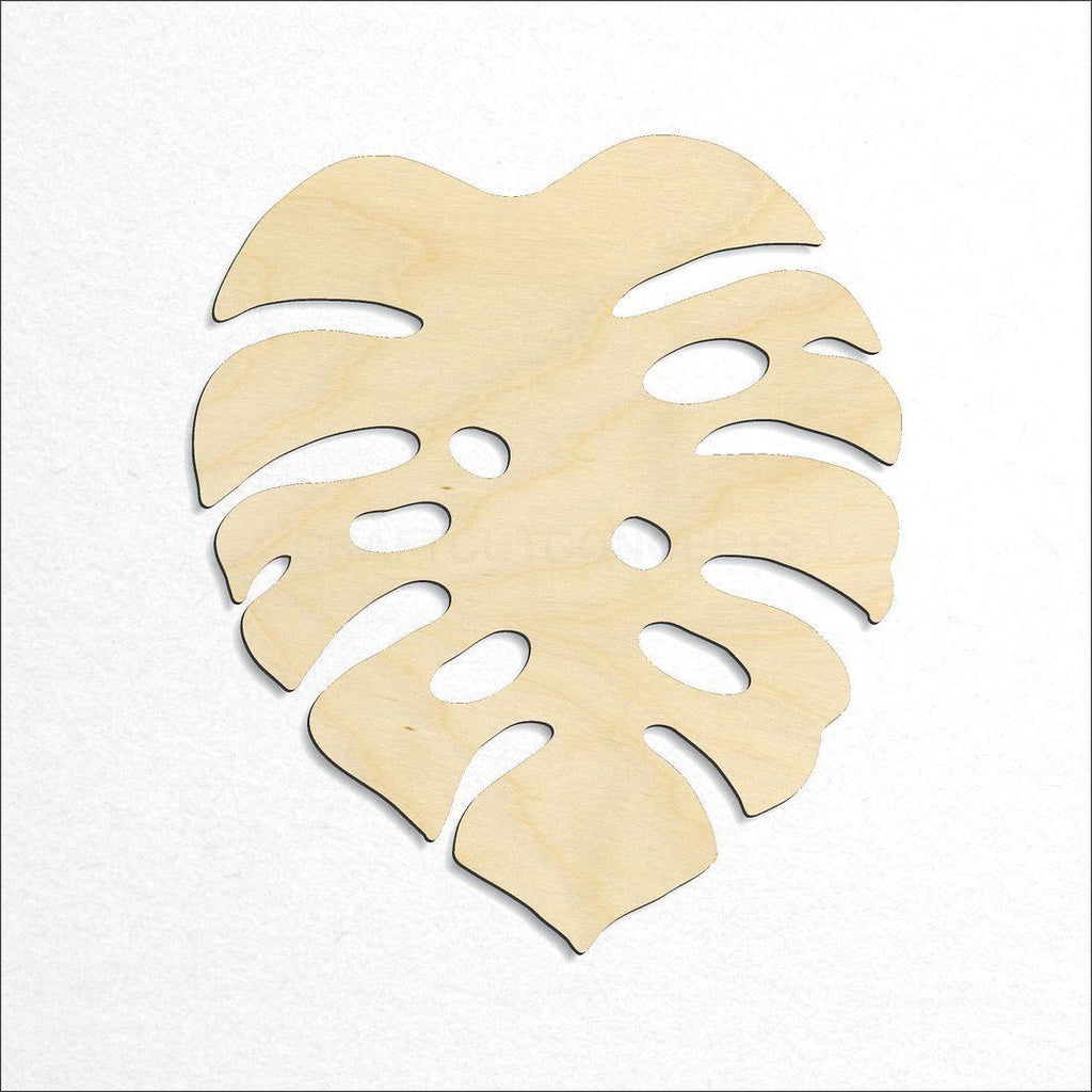 Wooden Monstera Leaf craft shape available in sizes of 2 inch and up