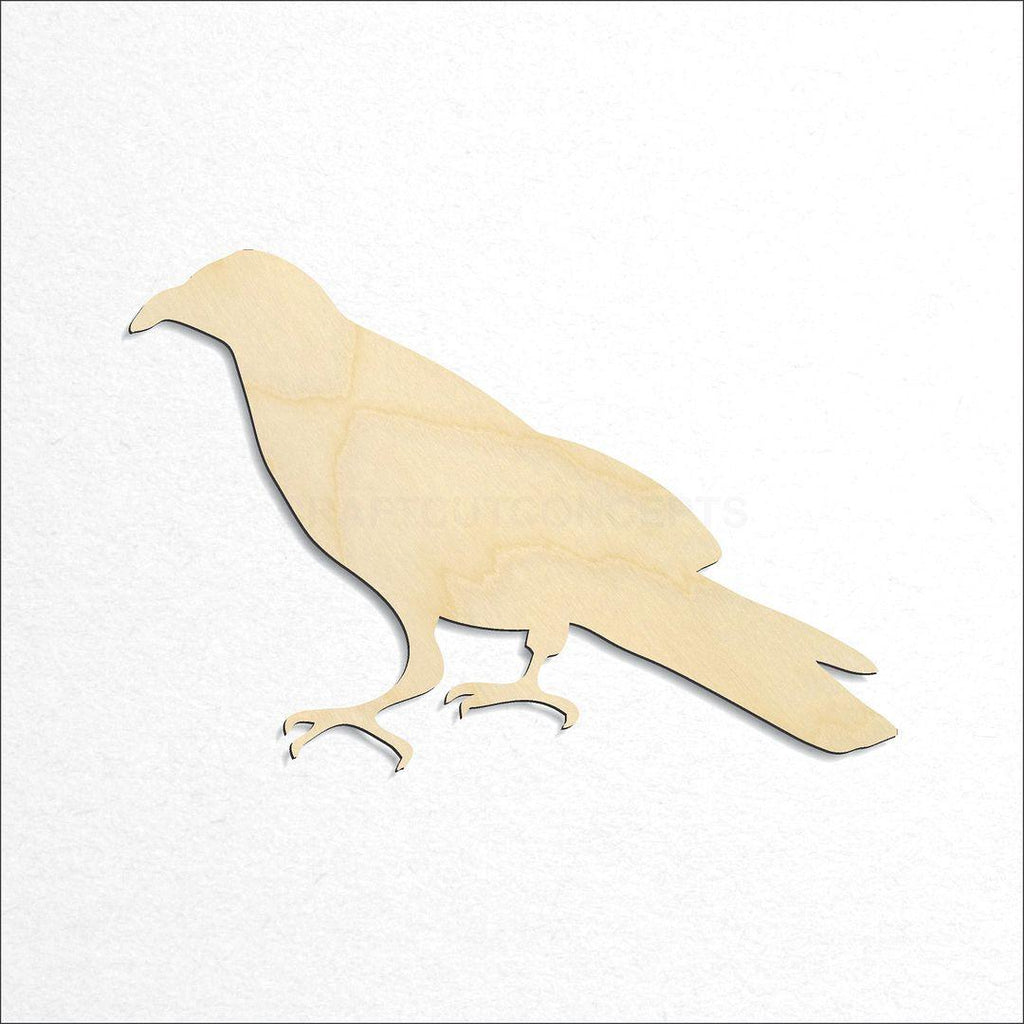 Wooden Crow Raven craft shape available in sizes of 3 inch and up