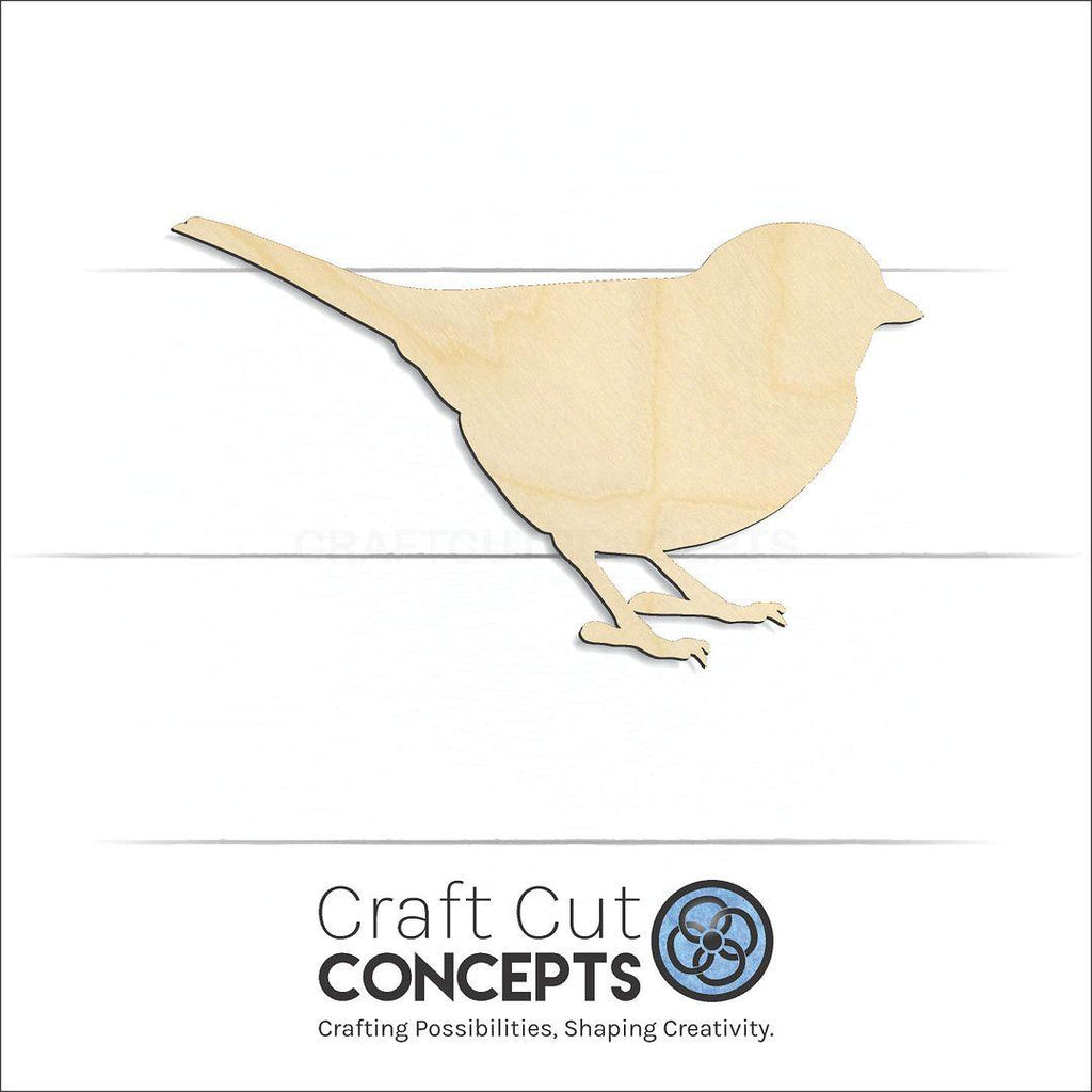 Craft Cut Concepts Logo under a wood Bird - Chikadee craft shape and blank