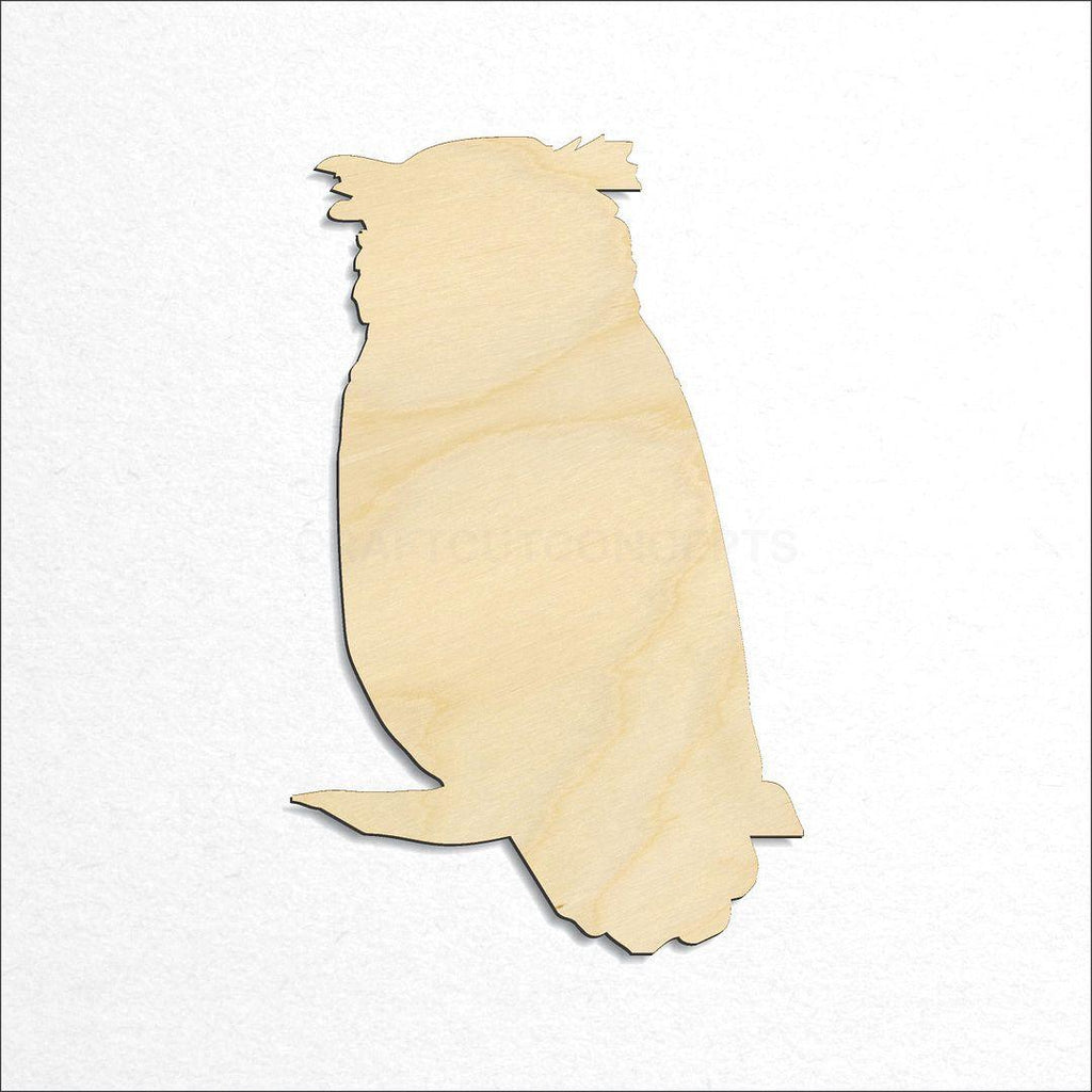 Wooden Bird - Owl craft shape available in sizes of 2 inch and up