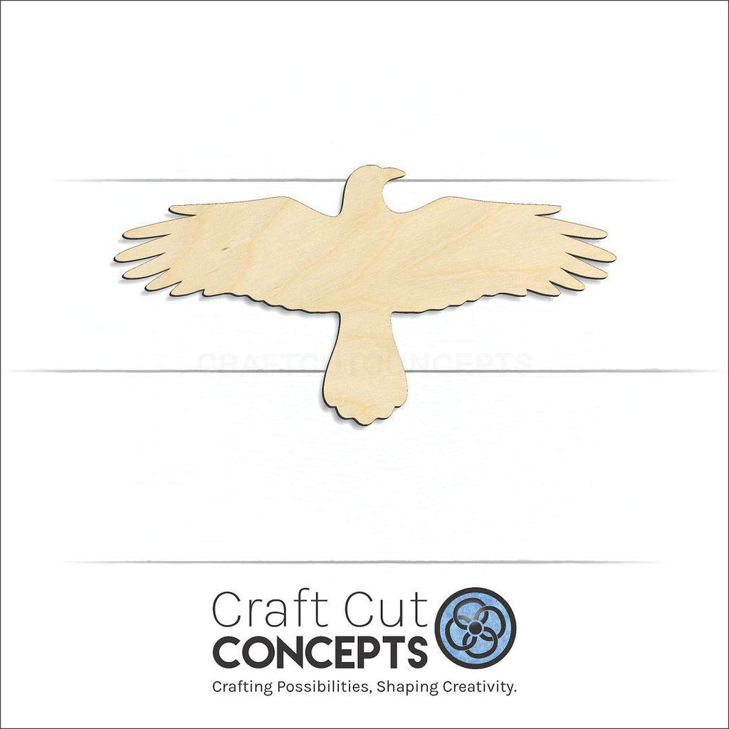 Craft Cut Concepts Logo under a wood Crow craft shape and blank