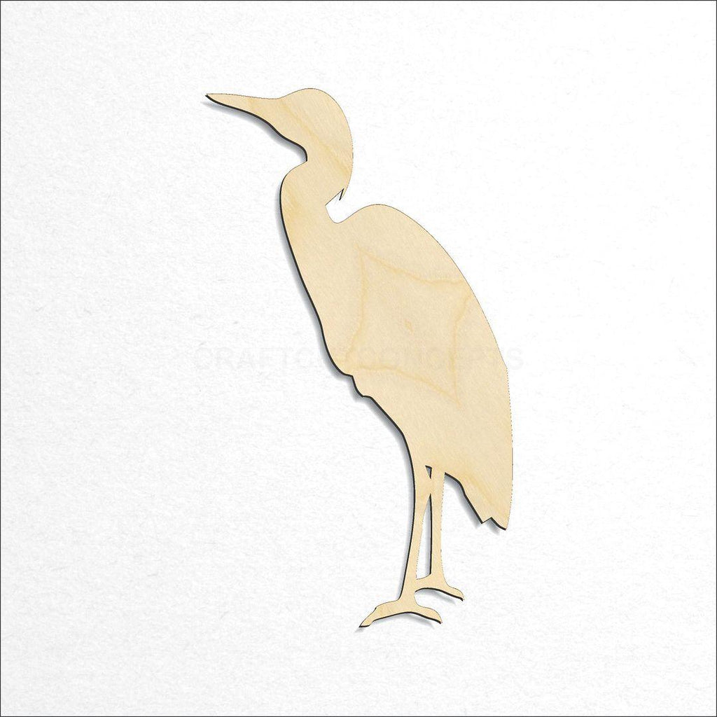 Wooden Heron craft shape available in sizes of 3 inch and up