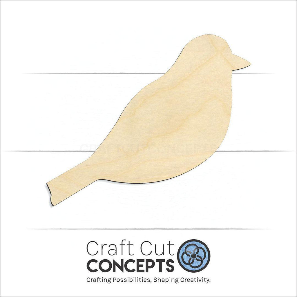 Craft Cut Concepts Logo under a wood Simple Bird craft shape and blank