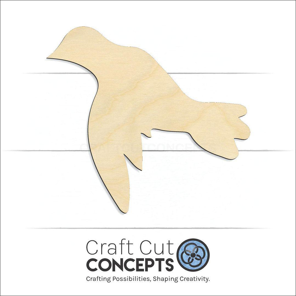 Craft Cut Concepts Logo under a wood Flying Dove craft shape and blank