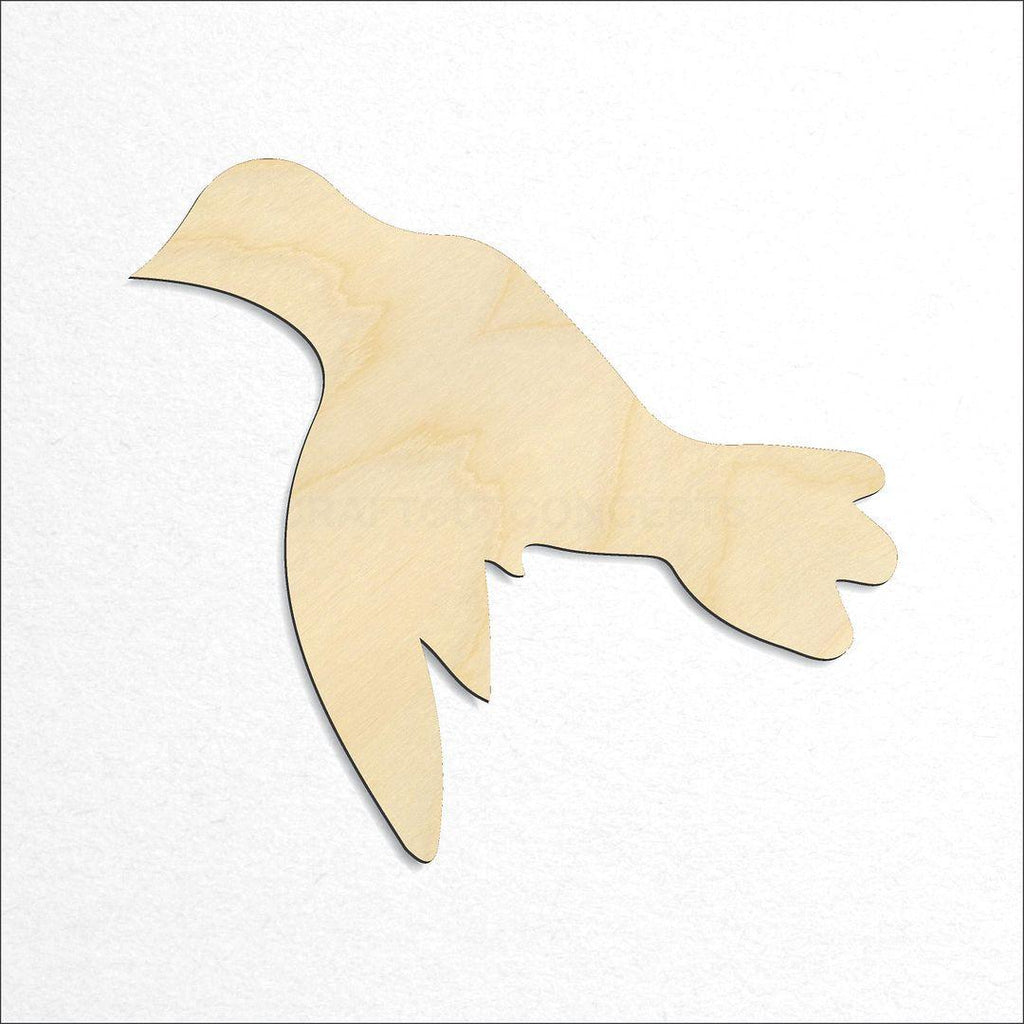 Wooden Flying Dove craft shape available in sizes of 2 inch and up