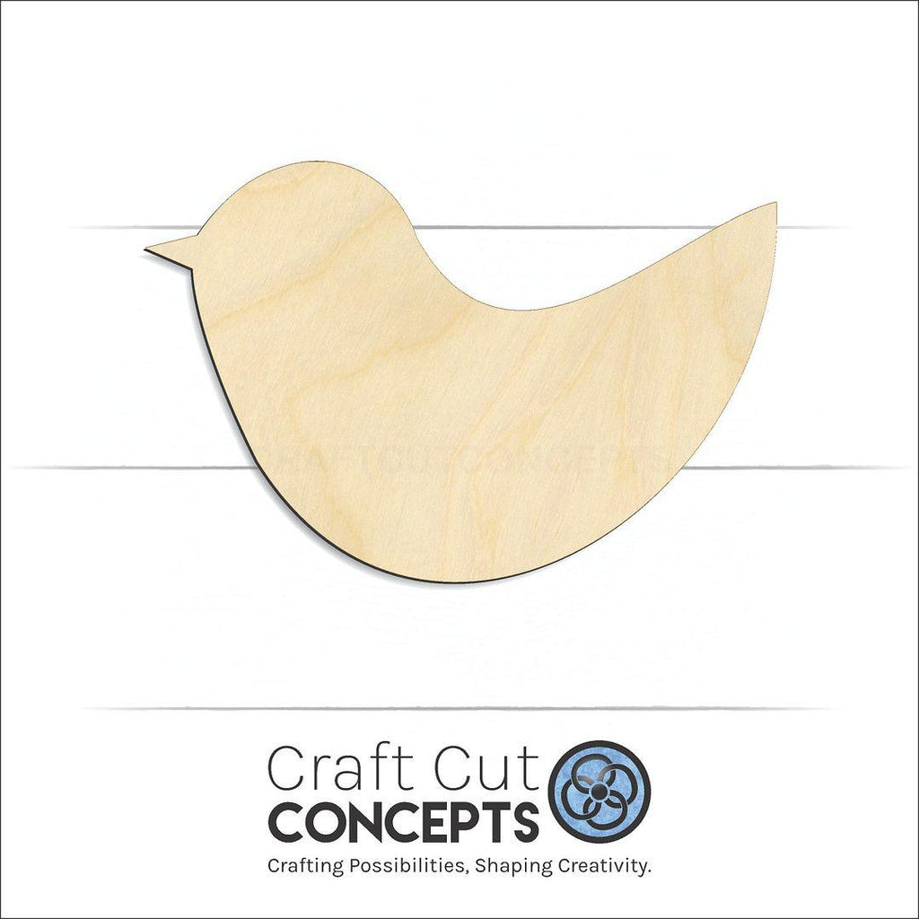 Craft Cut Concepts Logo under a wood Bird craft shape and blank