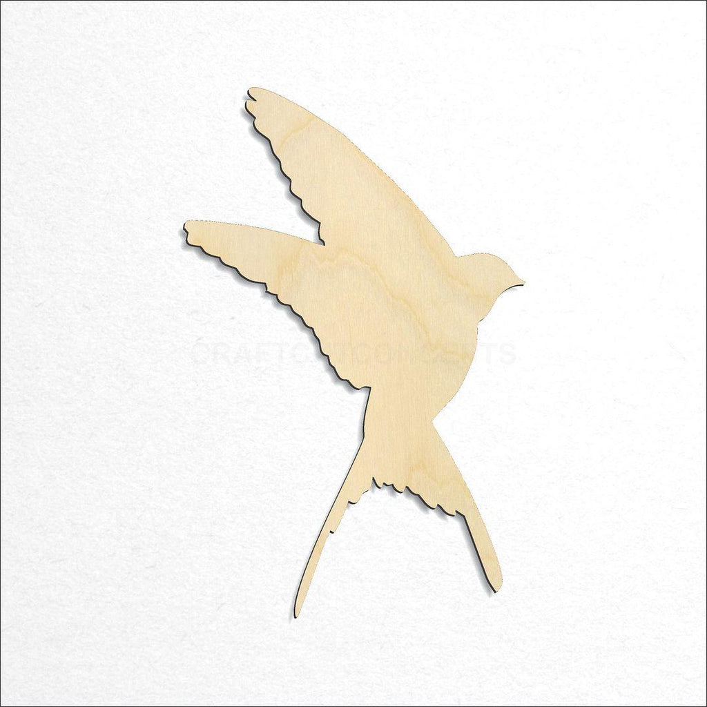 Wooden Swallow craft shape available in sizes of 3 inch and up
