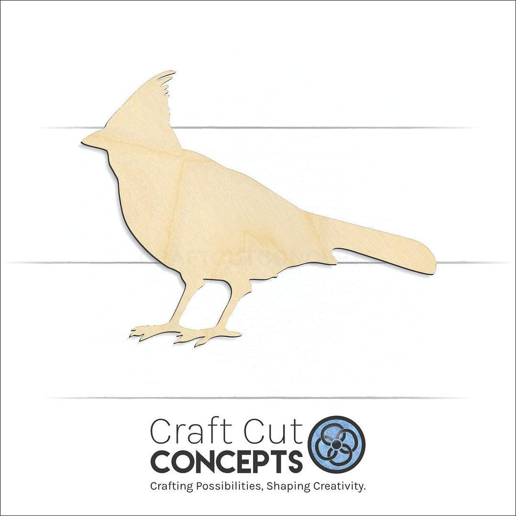 Craft Cut Concepts Logo under a wood Blue Jay craft shape and blank