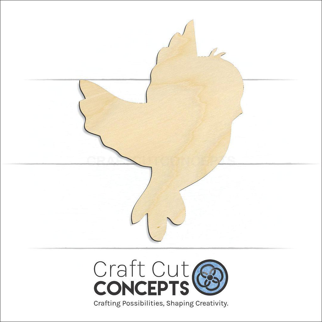 Craft Cut Concepts Logo under a wood Cartoon Bird craft shape and blank